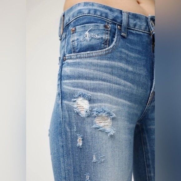 Moussy Vintage Glendele Skinny Jeans in Light Blue Jeans size 27 - Picture 5 of 10